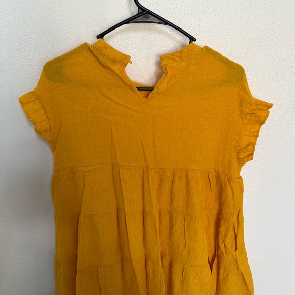 Petal Roz Mustard Ruffle Mini Dress - Picture 7 of 9